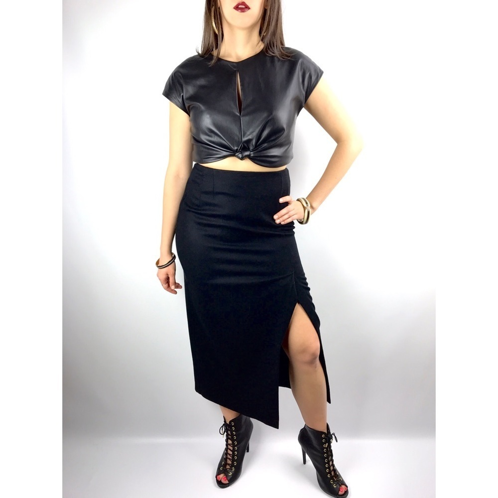 VTG ORMOND pure wool black skirt